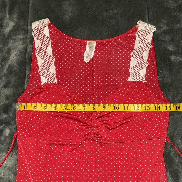 Vintage Khaki Krew Midi Dress Women's Large Red Polka Dot Classic Strap Pullover - Picture 6 of 8